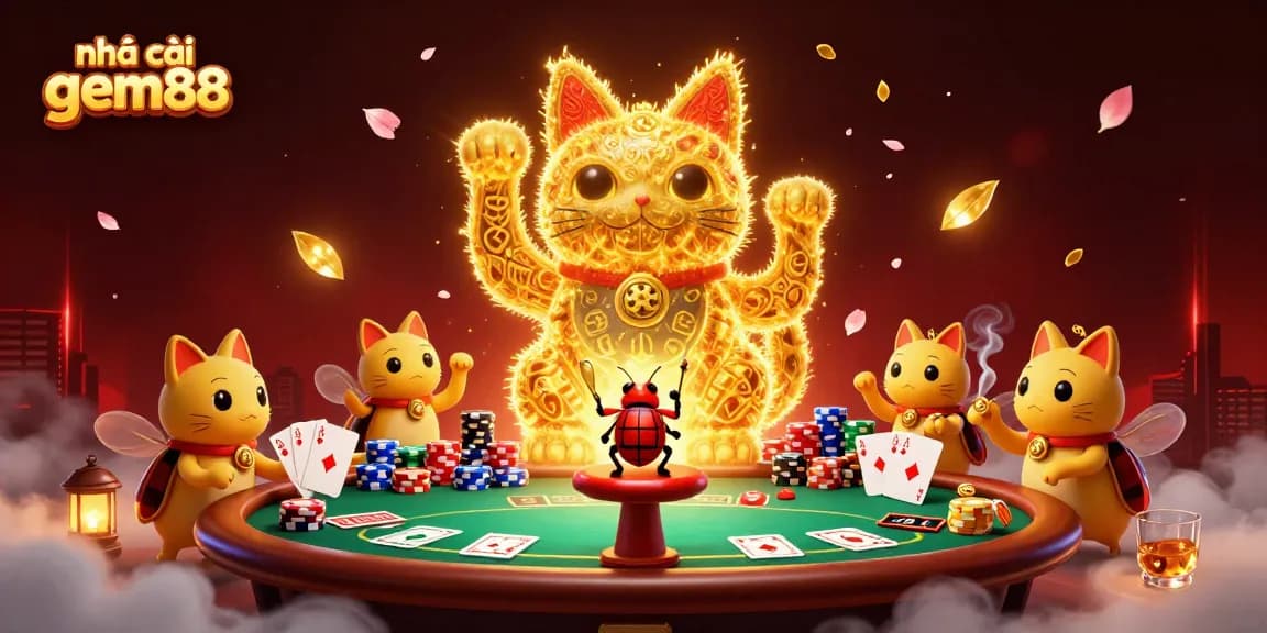 Engage with nhà cái gem88 while experiencing a vibrant casino scene filled with exciting poker elements.