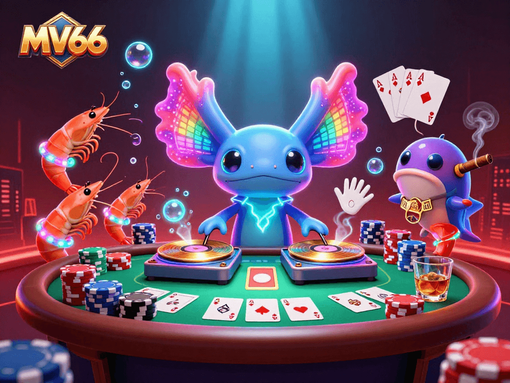 Join the excitement at MV66 casino, where vibrant gaming comes alive with dynamic characters and casino action.