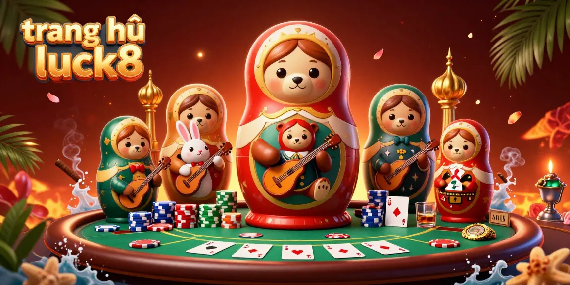 Engage in excitement at trang chủ luck8 with 3D cartoon characters at a vibrant casino setting filled with rich game elements.