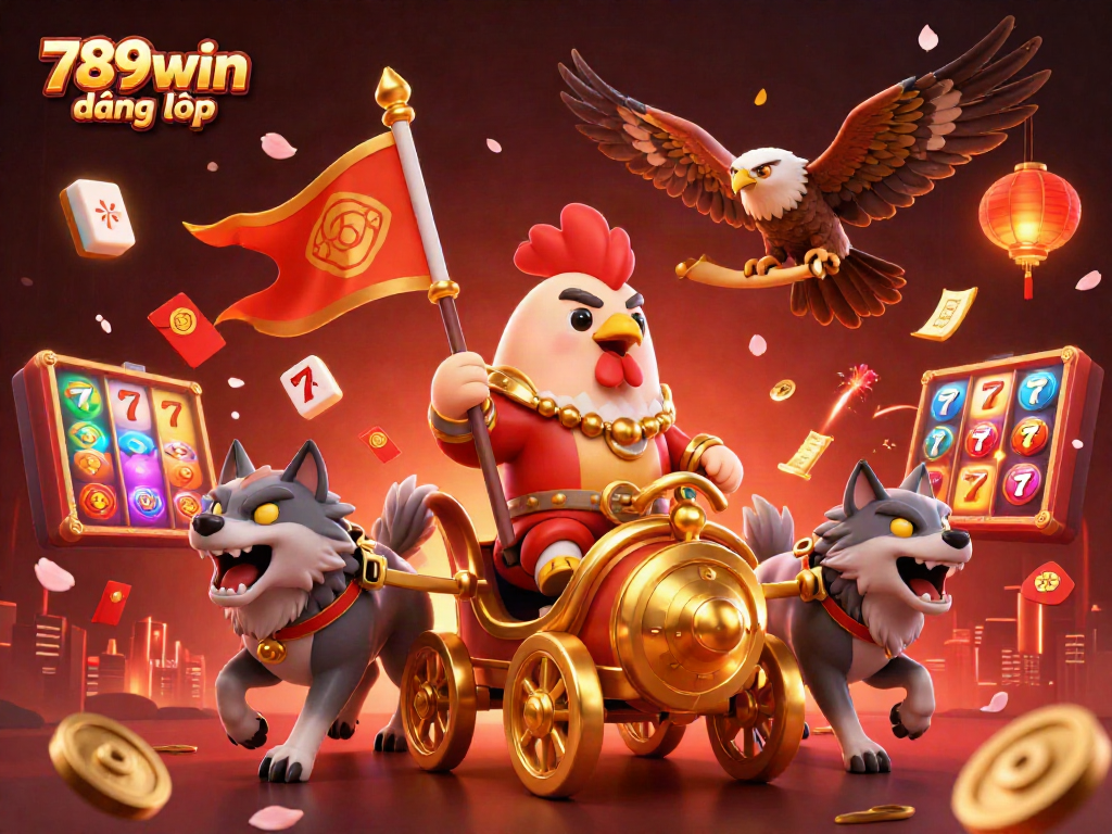 Experience the thrill of gambling with 789win đăng nhập in this vibrant, dynamic 3D casino illustration