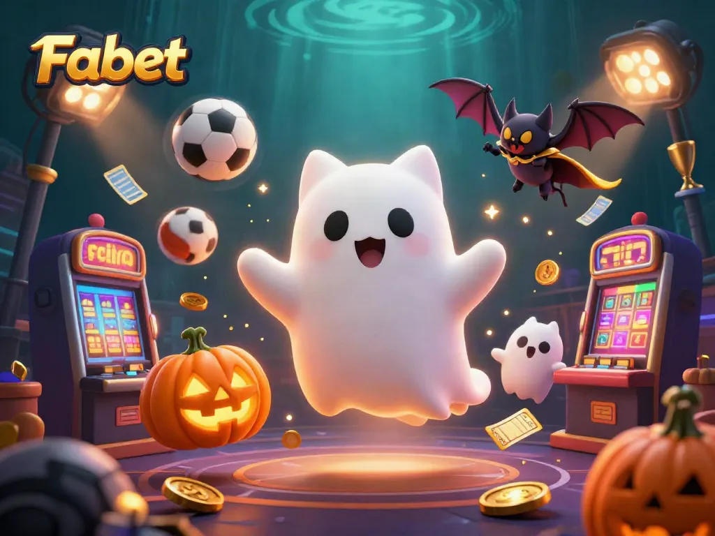 Experience the thrills of Fabet with a playful ghost cat and dynamic casino elements in stunning 3D.