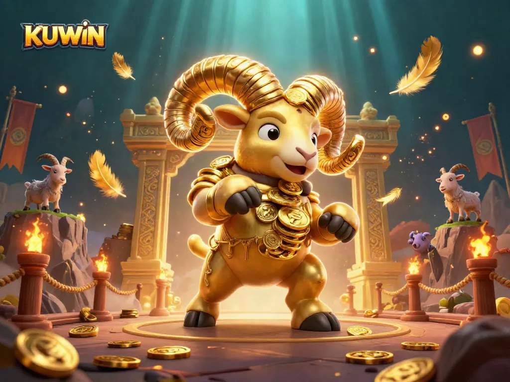 Experience big wins with KUWIN's thrilling casino gaming in a vibrant, action-packed illustration.