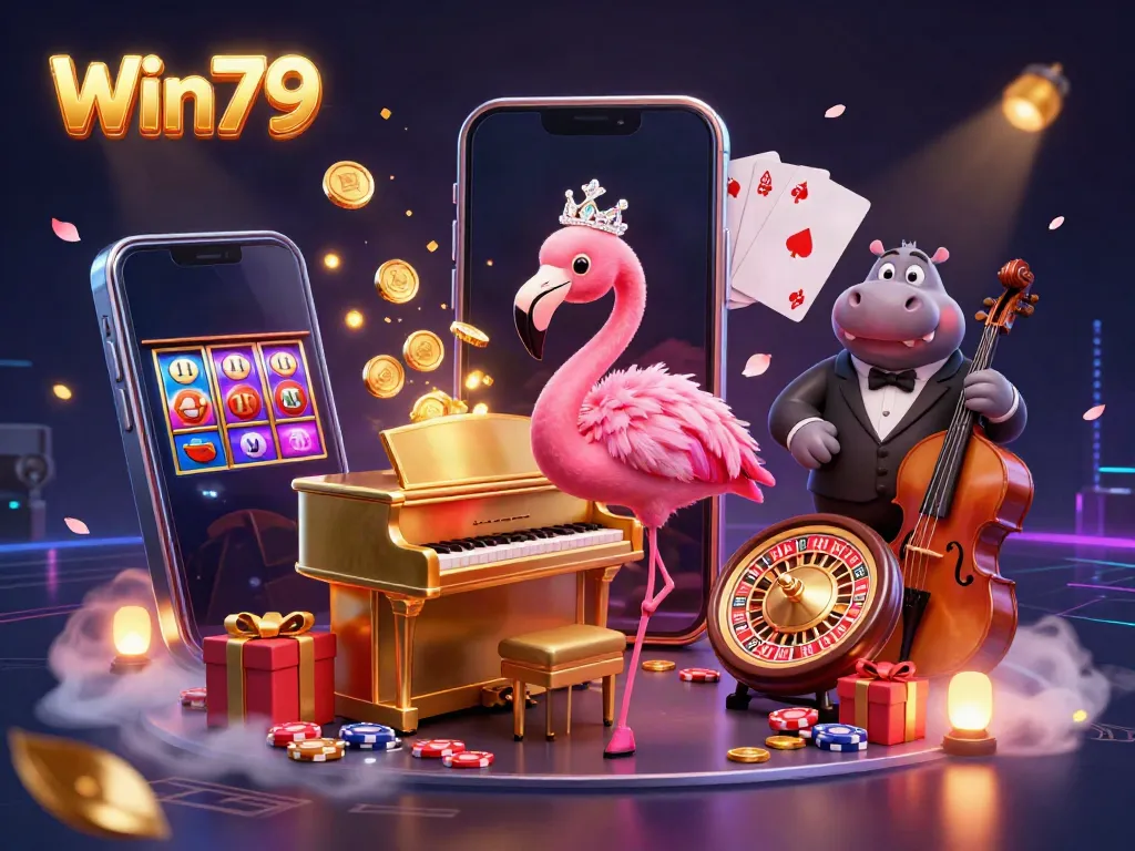 Experience thrilling games at Win79 with dynamic casino characters and vibrant slot elements.
