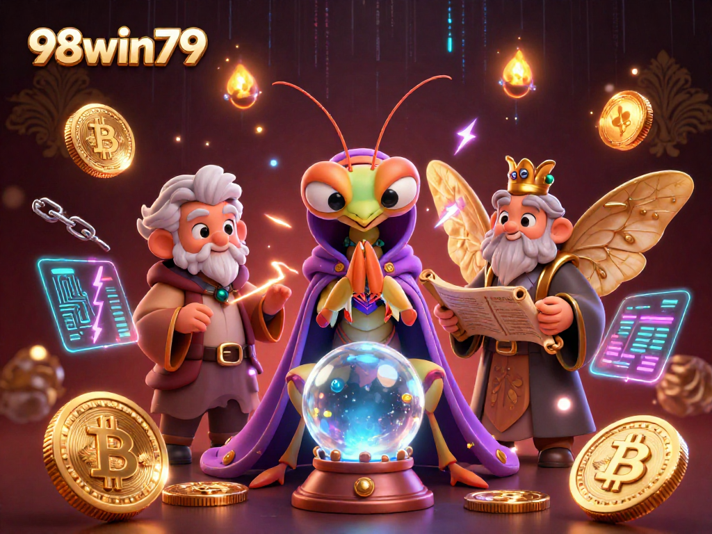 Engage with 98win79's dynamic casino experience featuring a mystical scene with illuminated elements.