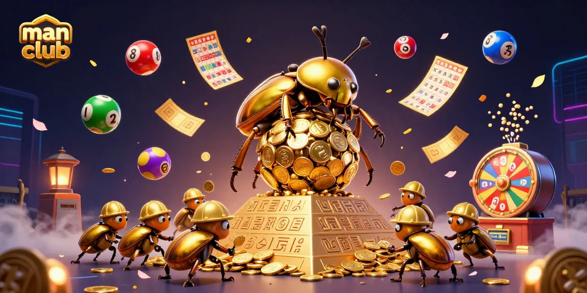 Join the manclub for a unique gaming experience with colorful lottery themes and exciting casino elements.