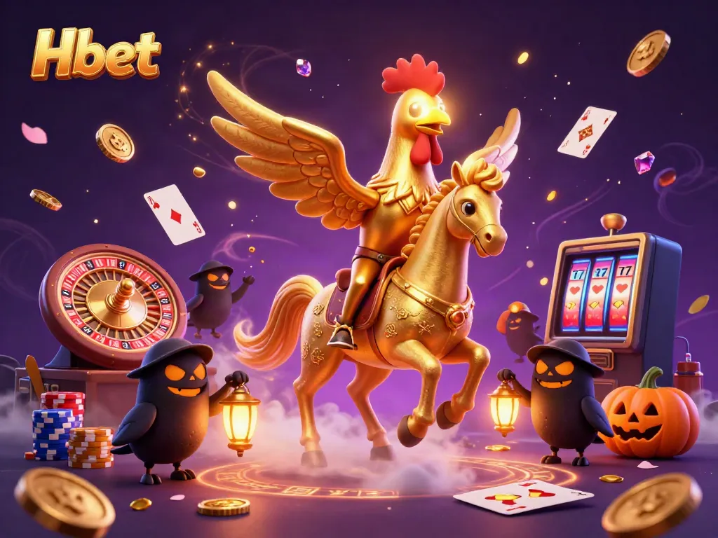 Experience thrilling luck at Hbet in this magical casino scene filled with golden treasures and adventure.