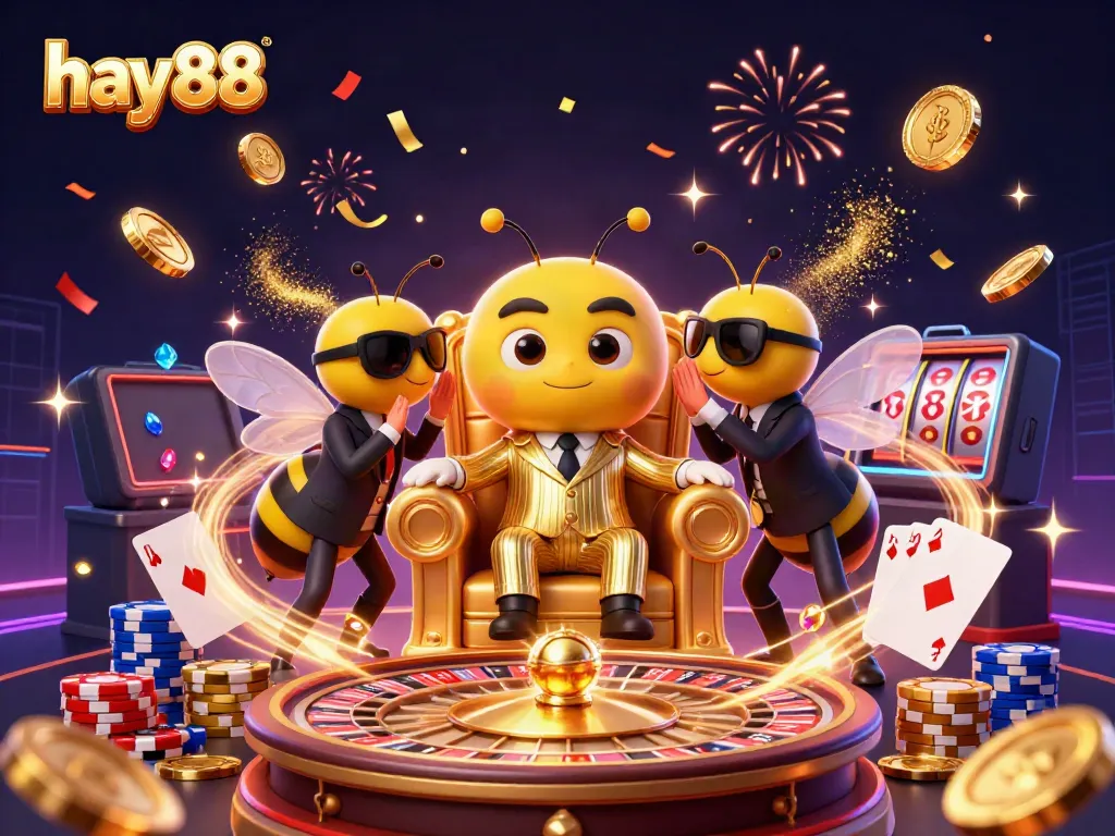 Experience engaging gameplay at hay88 with the buzzing bumblebee mob boss and dazzling casino elements.