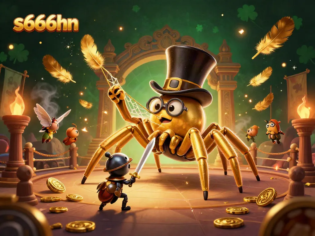 Engage with thrilling games at s666hn, featuring a lively competition scene with unique characters and vibrant casino elements.