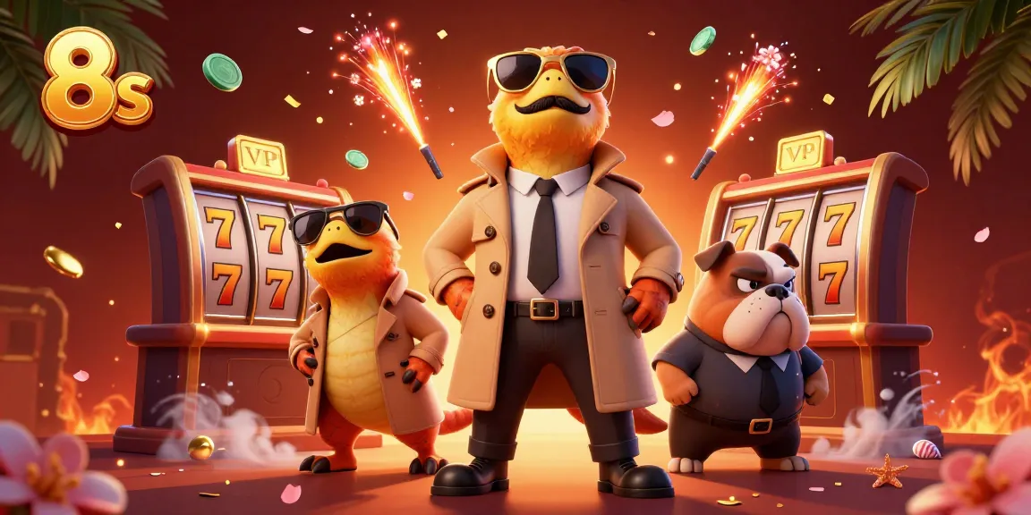 Experience thrilling wins at 8s as raptors prepare to enter a VIP casino lounge with slot reels.