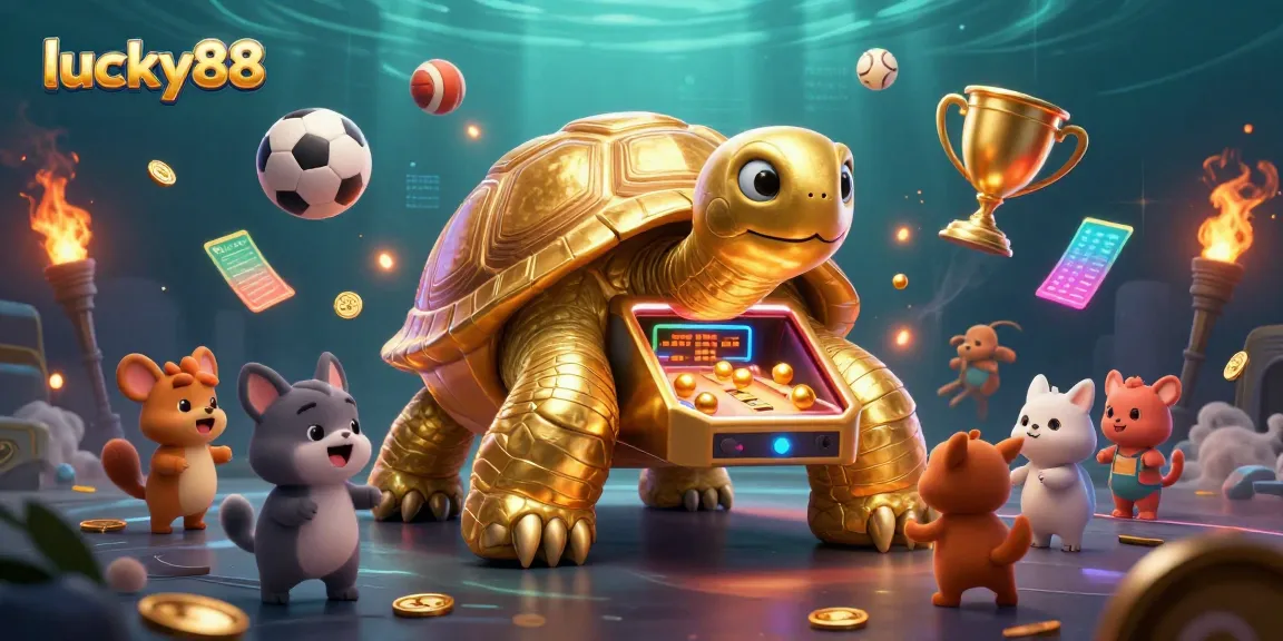 Engage with lucky88 and win big with dynamic games featuring golden tortoise and sports elements.