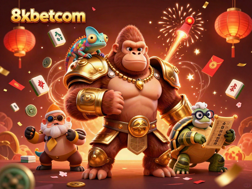 Engage with 8xbetcom as powerful characters illuminate the online gambling world with vibrant visuals.
