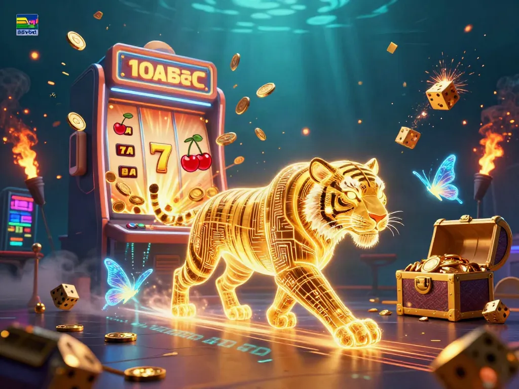Experience the vibrant gameplay of 88vbet with a neon tiger and dynamic casino elements.