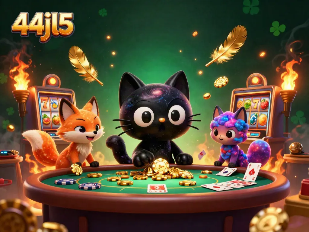 Experience thrilling gaming action at 44jl5 with a cosmic casino featuring vibrant characters.