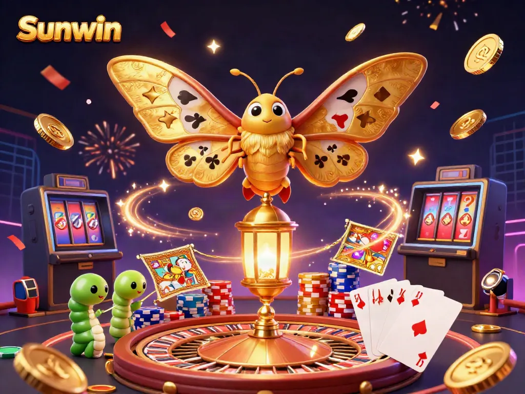 Experience exhilarating wins with Sunwin's vibrant casino universe, featuring golden coins and games.