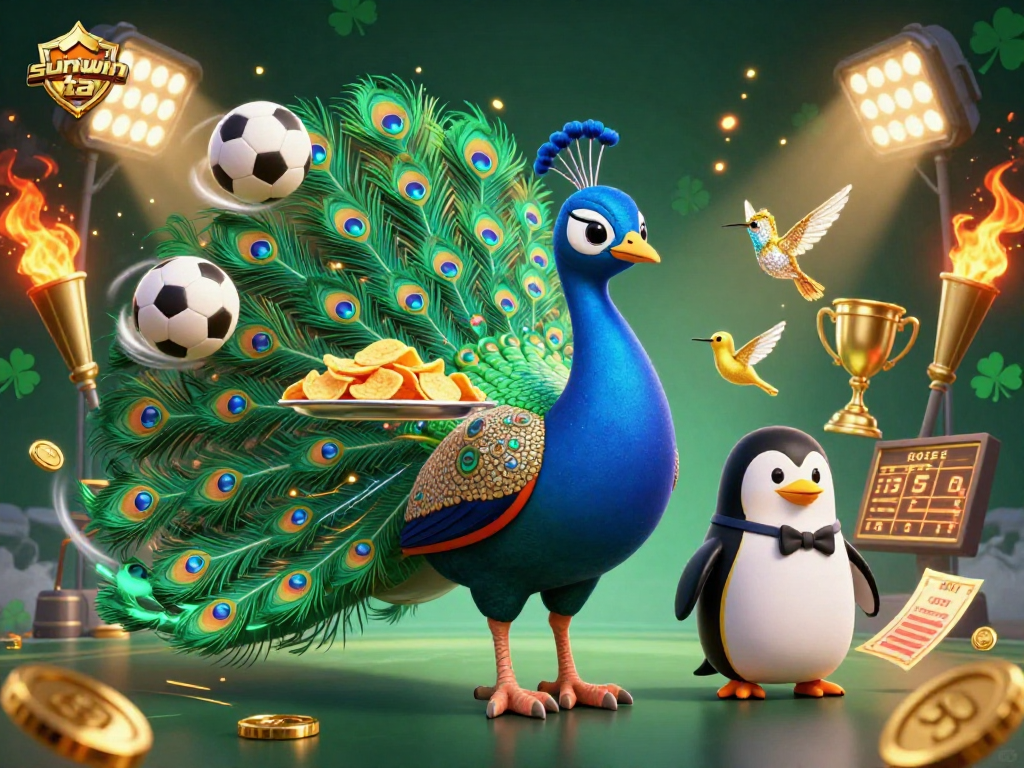 Experience vibrant gameplay with sunwin ta, featuring a casino scene with dynamic sports elements and colorful characters.